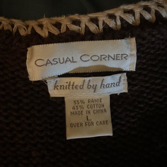 ‘CASUAL CORNER ‘’HAND KNITTED    VINTAGE   size  LARGE - Picture 10 of 10
